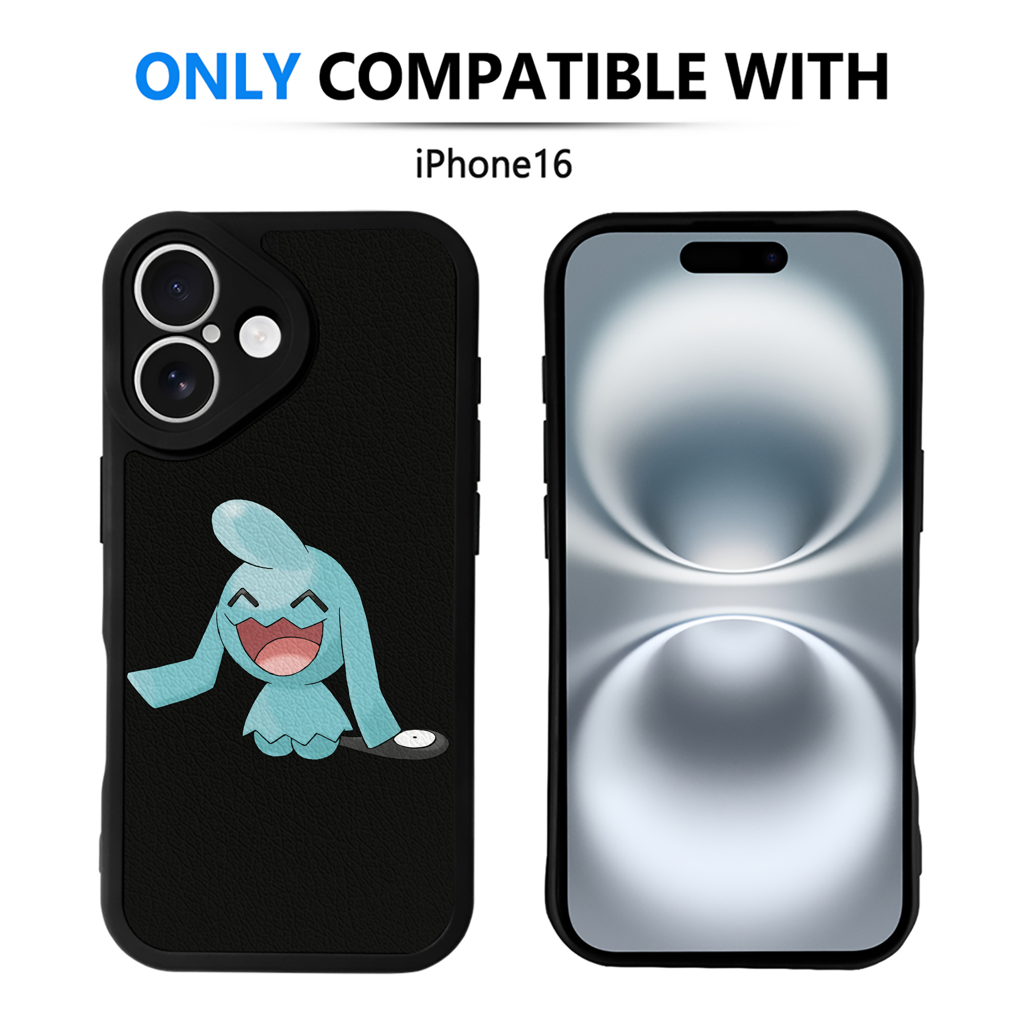 （画像用） ポケットモンスター Pokémon 【iPhone 16シリーズ対応】シリコンスマホケース（レザー調） 材質：シリコン